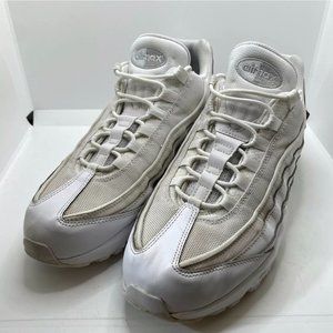 Nike Mens Air Max 95 Essential CT1268-100 White Gray Sneaker Shoes Size 12